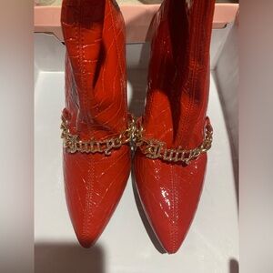 Juicy Couture Valentines Day  Red Stiletto Boots Size 8.5